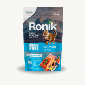 RONIK Alimento Húmedo Grain Free Salmón para Gatos 200 gr_1